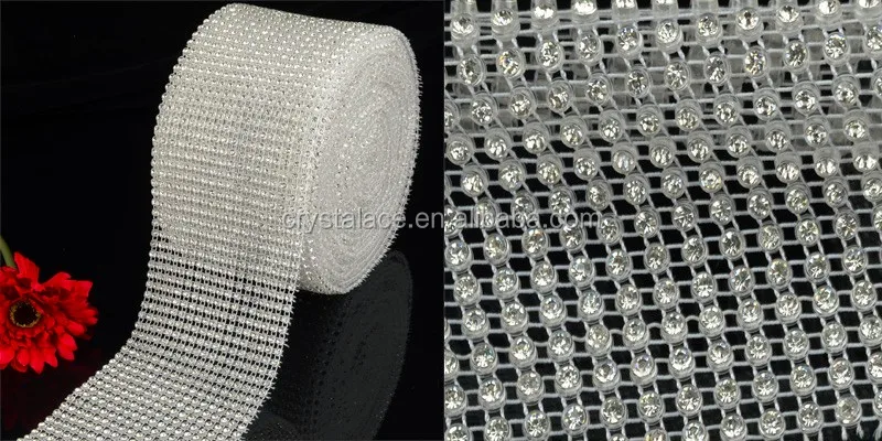 strech crystal mesh trimming rolls