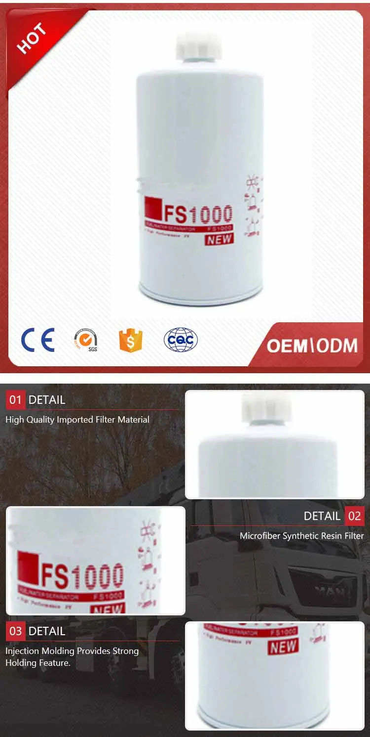 fuel filter element assy FS1000 fuel filter engine