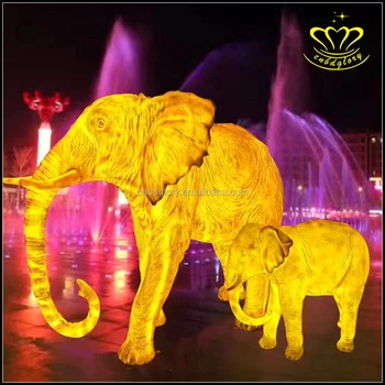 attractive outdoor festive atmosphere light night view decorate fiberglass luminous elephant sculpture - Christmas Elephant Outdoor Decoration attractive outdoor festive atmosphere light night view decorate fiberglass luminous elephant sculpture - Christmas Elephant Outdoor Decoration