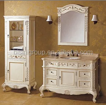 French Style Bathroom Vanity Set Antique White Bathroom Furniture