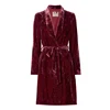 Paisley Print Luxury velvet robes ladies winter overcoat frock coat for women