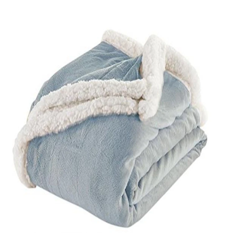 Extra Thick Winter Double Ply Korean Plain Sherpa Fleece Blanket Buy