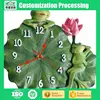 Novelty Rural Art Decorative Children Cartoon Lotus Leaf and Frogs Promotional Wall Clocks