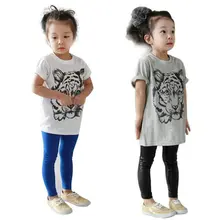 Baby Girls Kids Korean Tiger Printed Casual T shirt Cotton Shirt Clothes