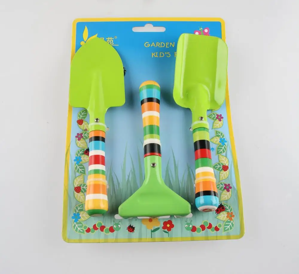 Kids Garden Tool With Colorful Hot Shrinkable Film Wooden Handle Buy