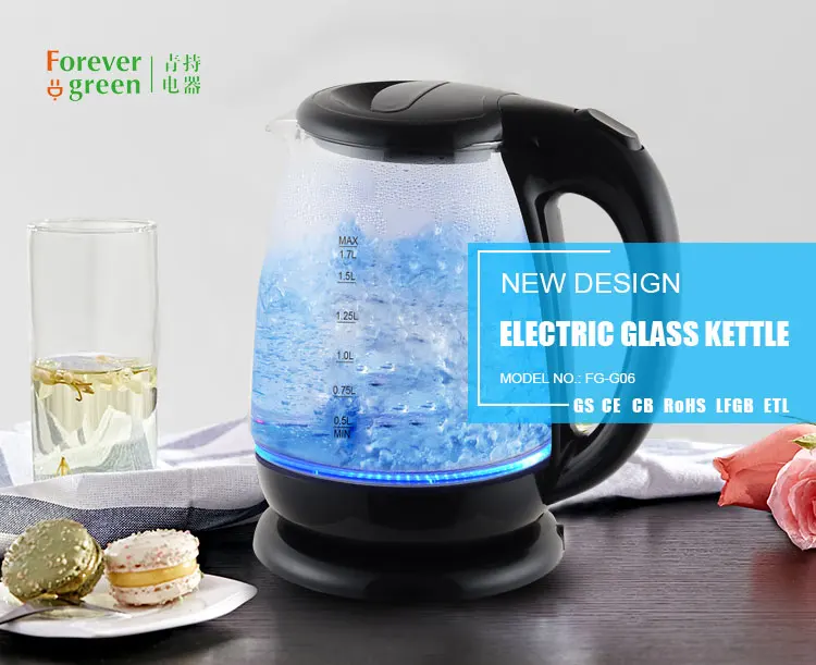 Factory Supplier Glass Electric Kettle With High Borosilicate Glass