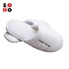 Disposable washable hotel guest slippers/closed toe/white cotton