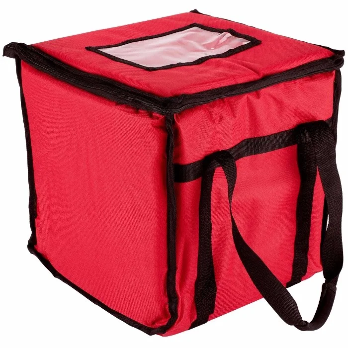 insulated nylon food delivery bag pack pizza box for scooter - b