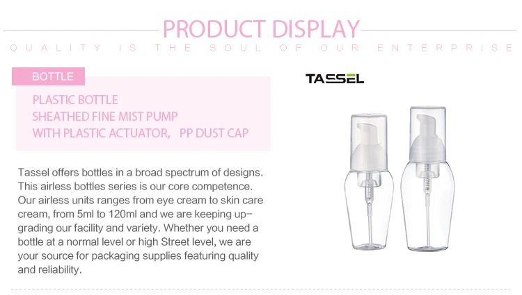 TS19B#-3B 50ml 80ml Foaming Soap Pump plastic shampoo bottle