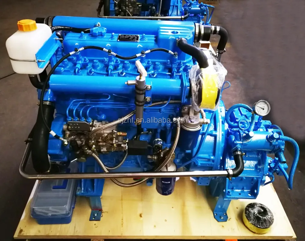 Hf4105 4 Cylinder Water Cooled 80 Hp Marine Diesel Engine And Gearbox