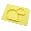 Hot sale plate silicone baby, innovative easily clean baby silicone suction plate, cute cartoon silicone plate baby