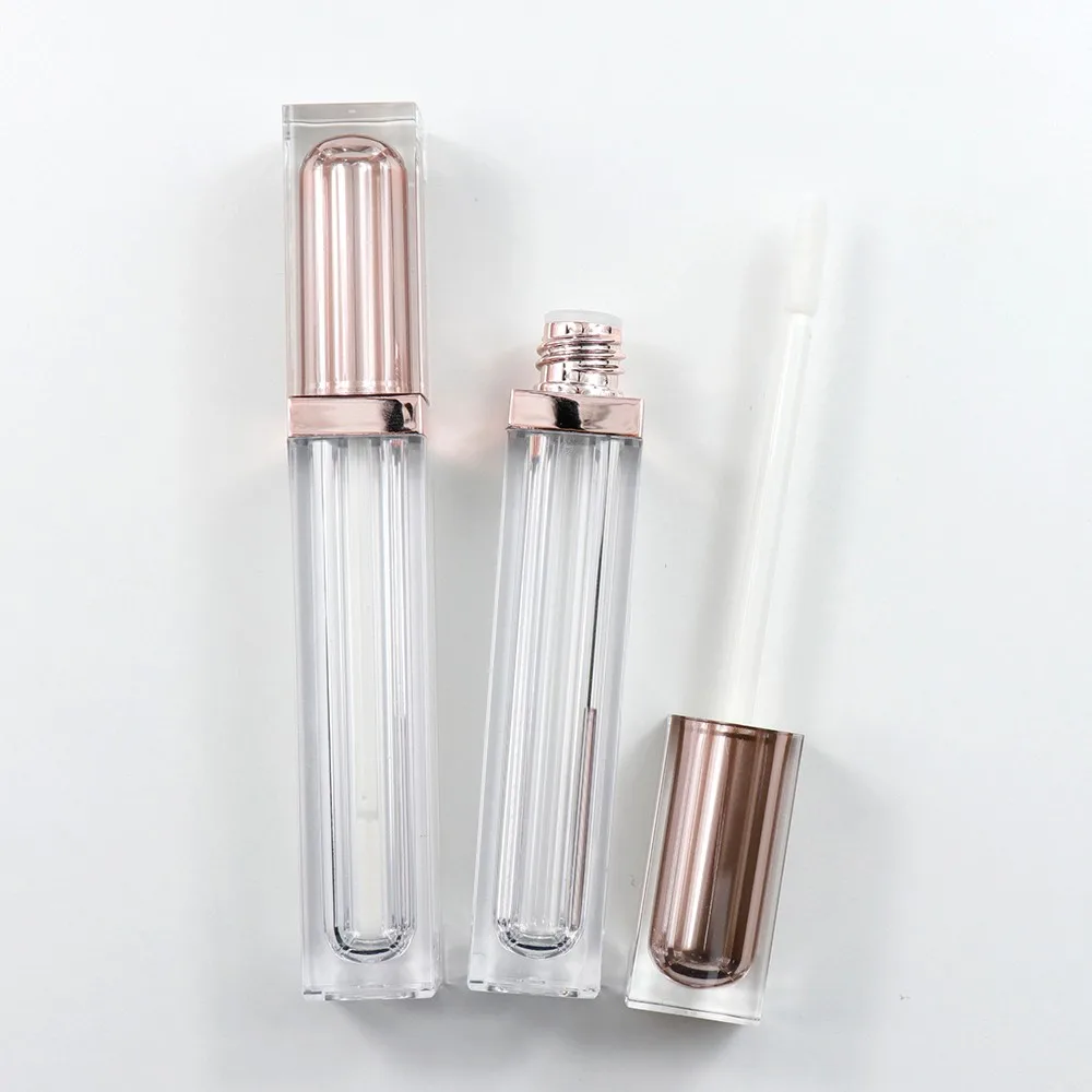 Latest 6ml Square Lip Gloss Container Transparent Lipgloss Tube - Buy