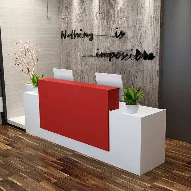 Hot Popular Custom Office Front Counter Furniture Design Unique Solid