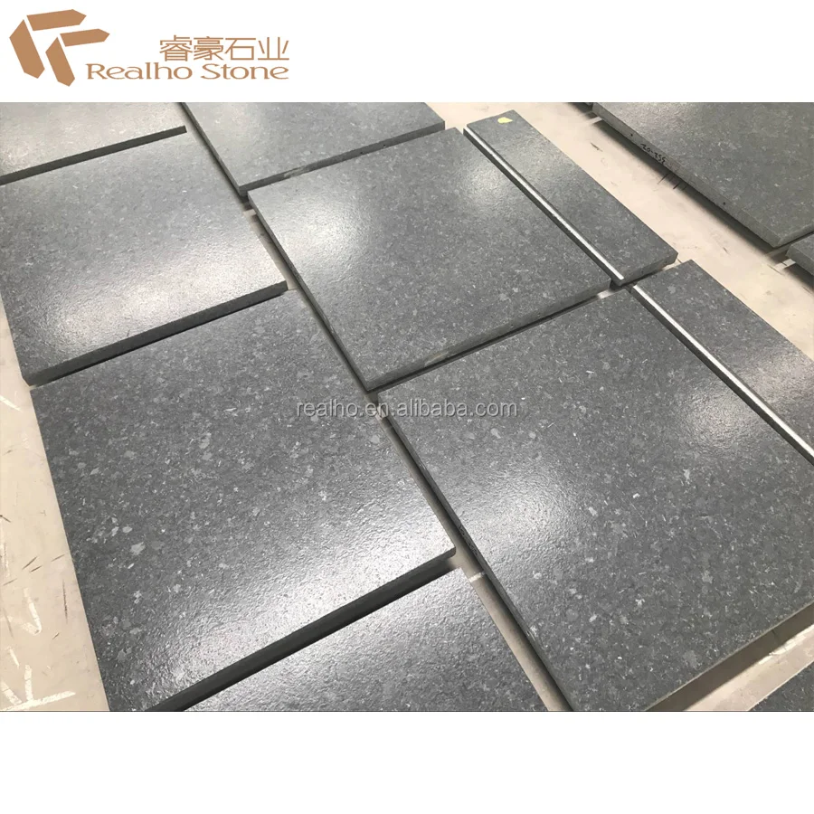 Nero Angola Black Leather Finish Granite For Kitchen Countertops