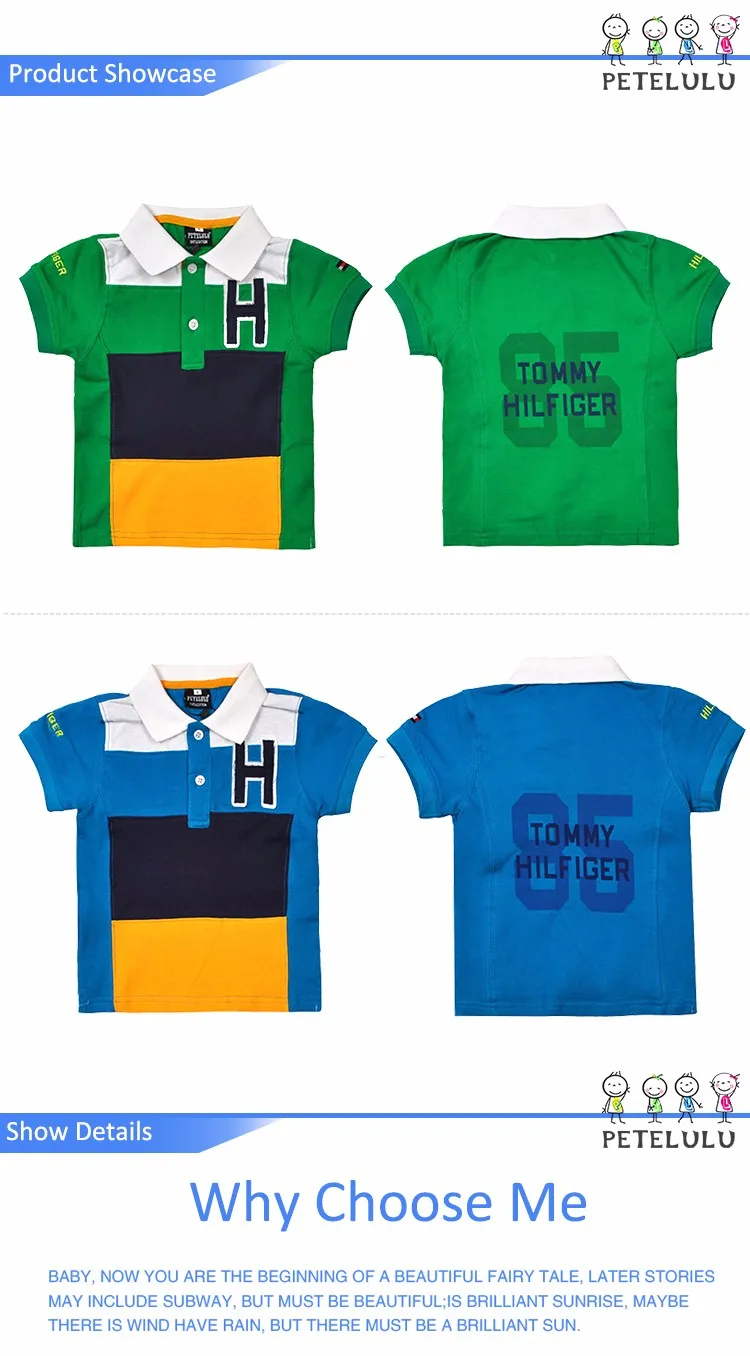 New Summer Clothes 324 Months Pique Absorb Sweat Baby Boy Polo Shirts