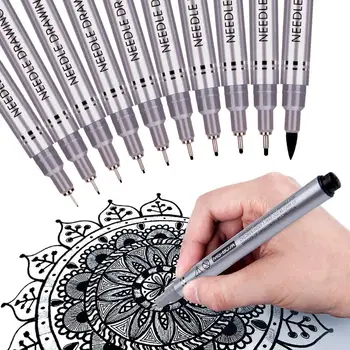 Waterproof Black Ink Color Drawing Fiber Needles Fine Liner Pen Sketch Sign Pen For Architect Artist Comics Buy Waterproof Fineliner Waterproof Drawing Pen Black Sketch Pen Product On Alibaba Com