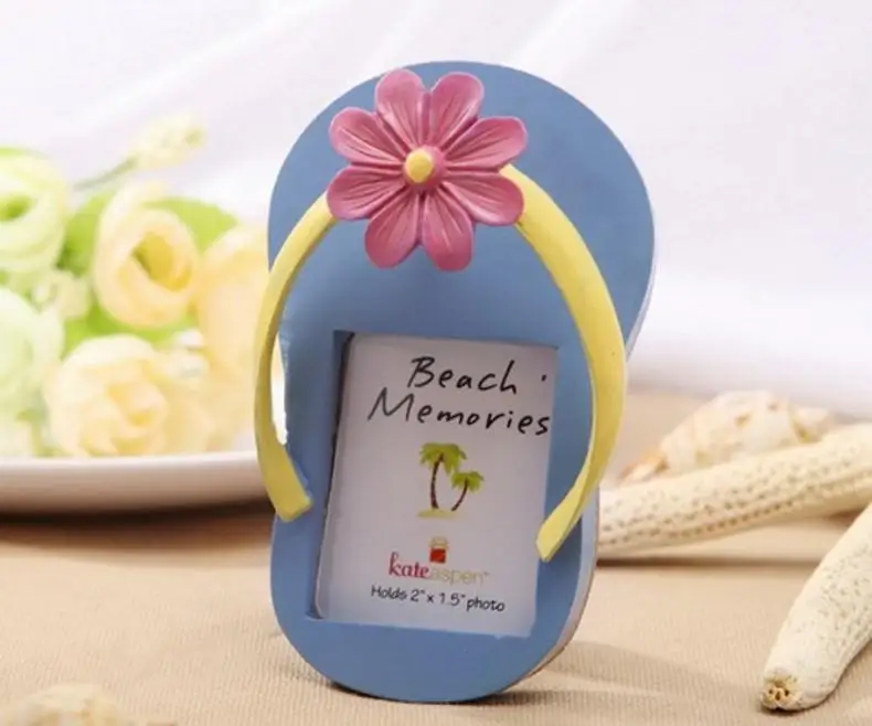 Slipper Photo Frame With Flower Accent Flip Flop Photo Frame Place