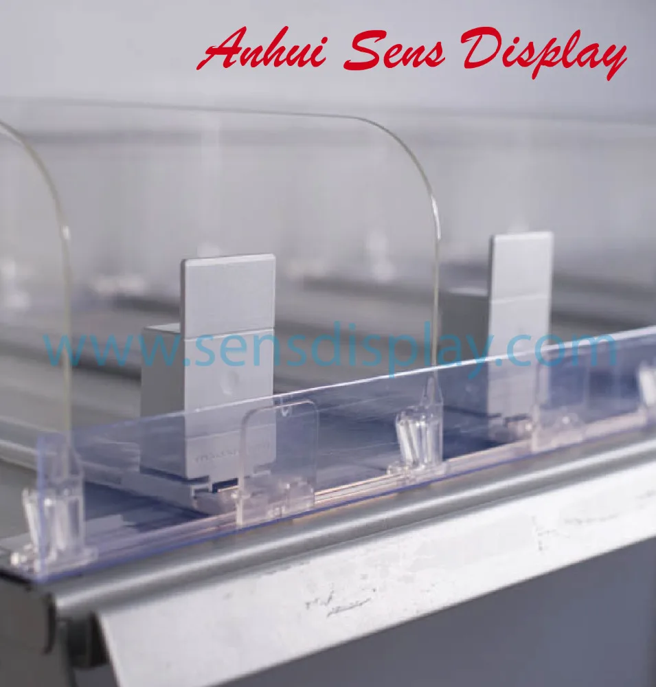 Plastic Shelf Pushers and Dividers System wire shelf pusher and divider