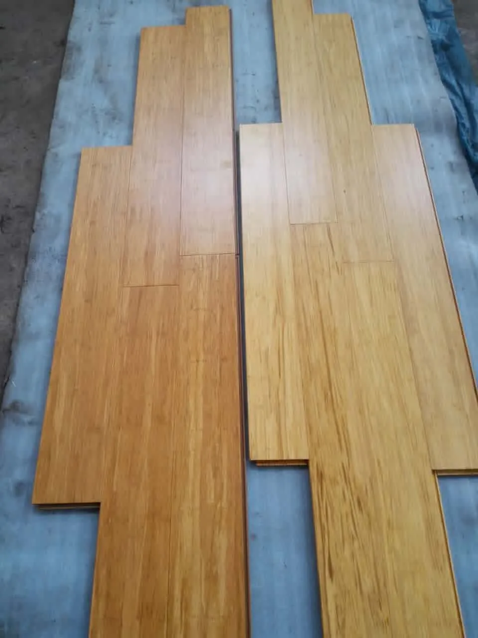 Newest Style Grey Colour Bamboo Flooring Handscraped Surface Solid