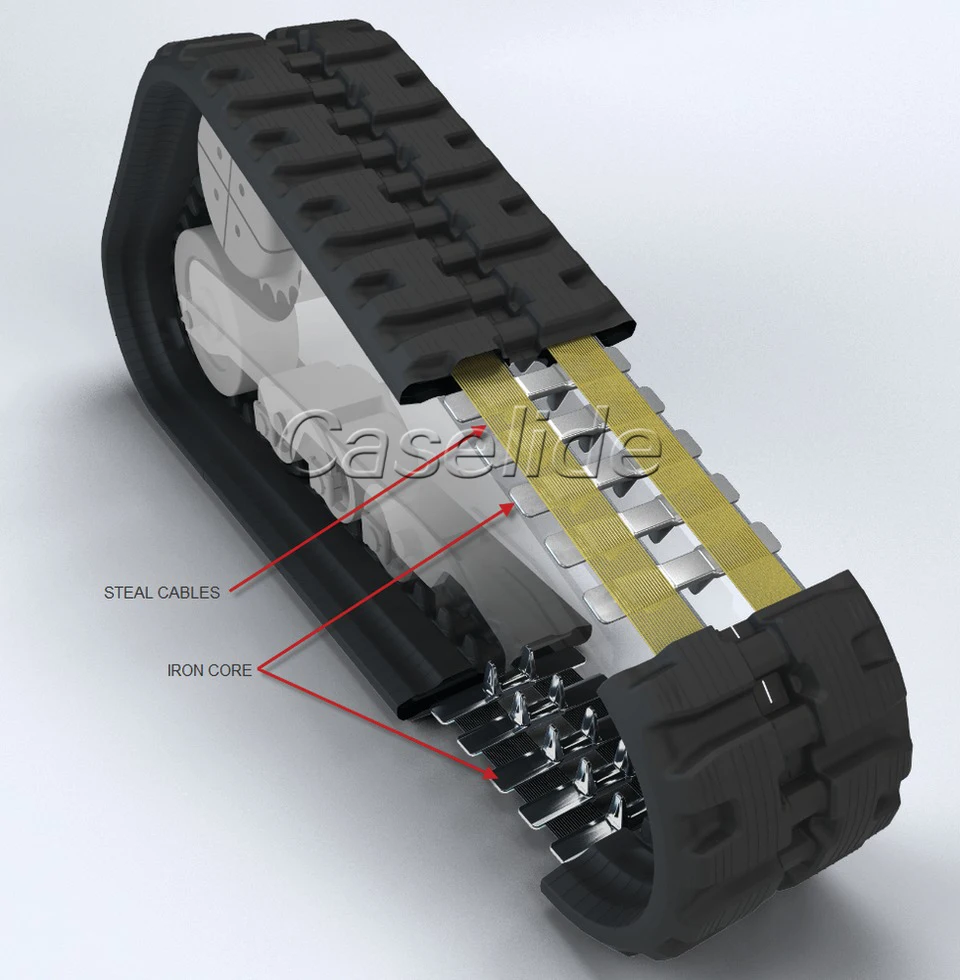 Kato Excavator Rubber Track Hd500 Rubber Belt Hd510e Rubber Track 