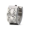 316L Stainless Steel Classic Hoop Hinged Earrings with Crystal Earrings