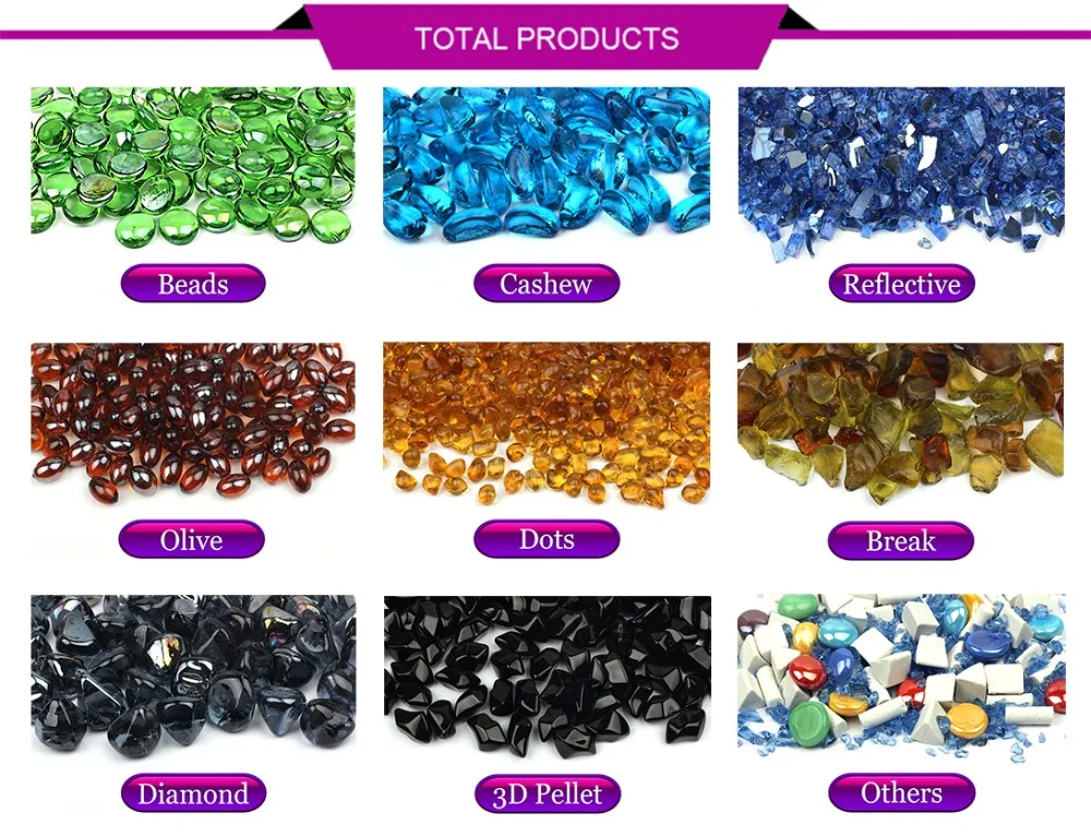 Cheap Fire Glass Contemporary Fire Pit Glass Crushed Fireplace
