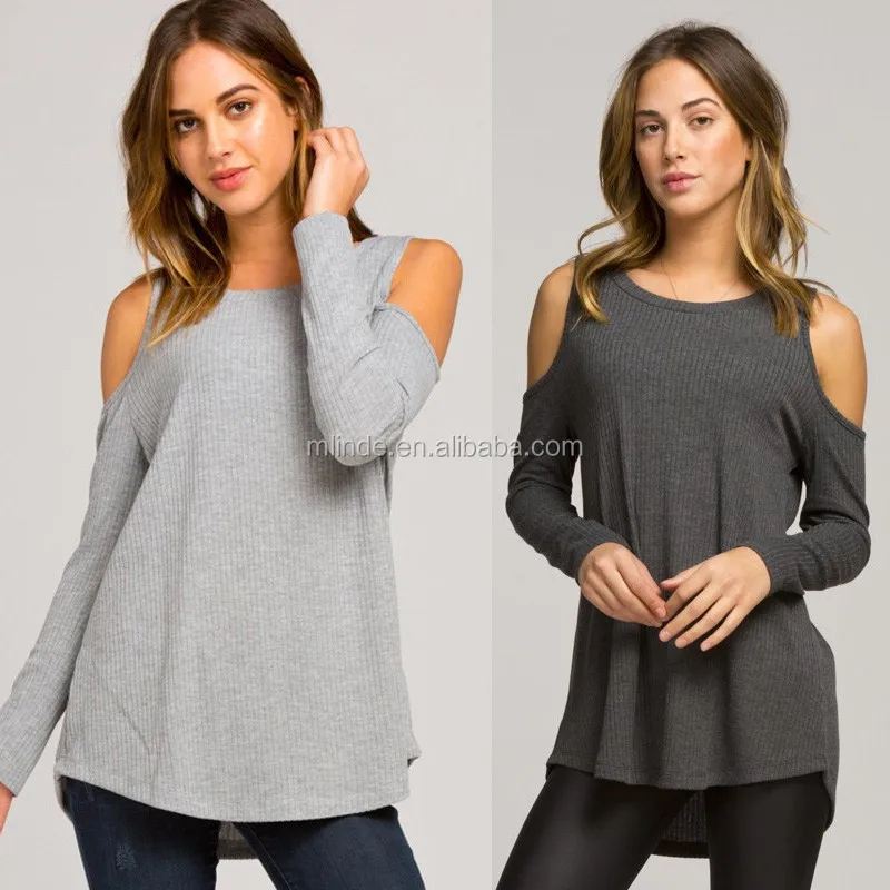 casual cold shoulder tops