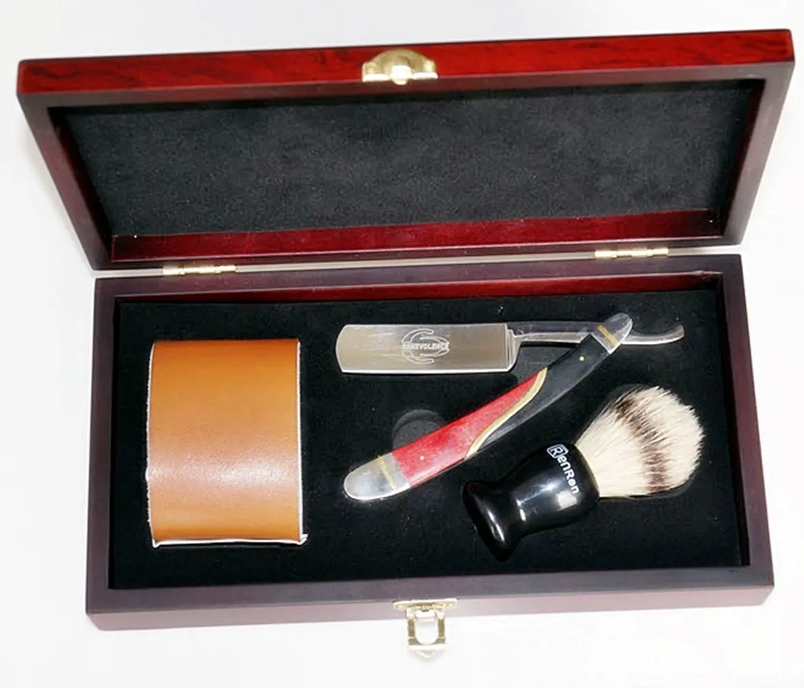 Подарочный набор для бритья с опасной бритвой
