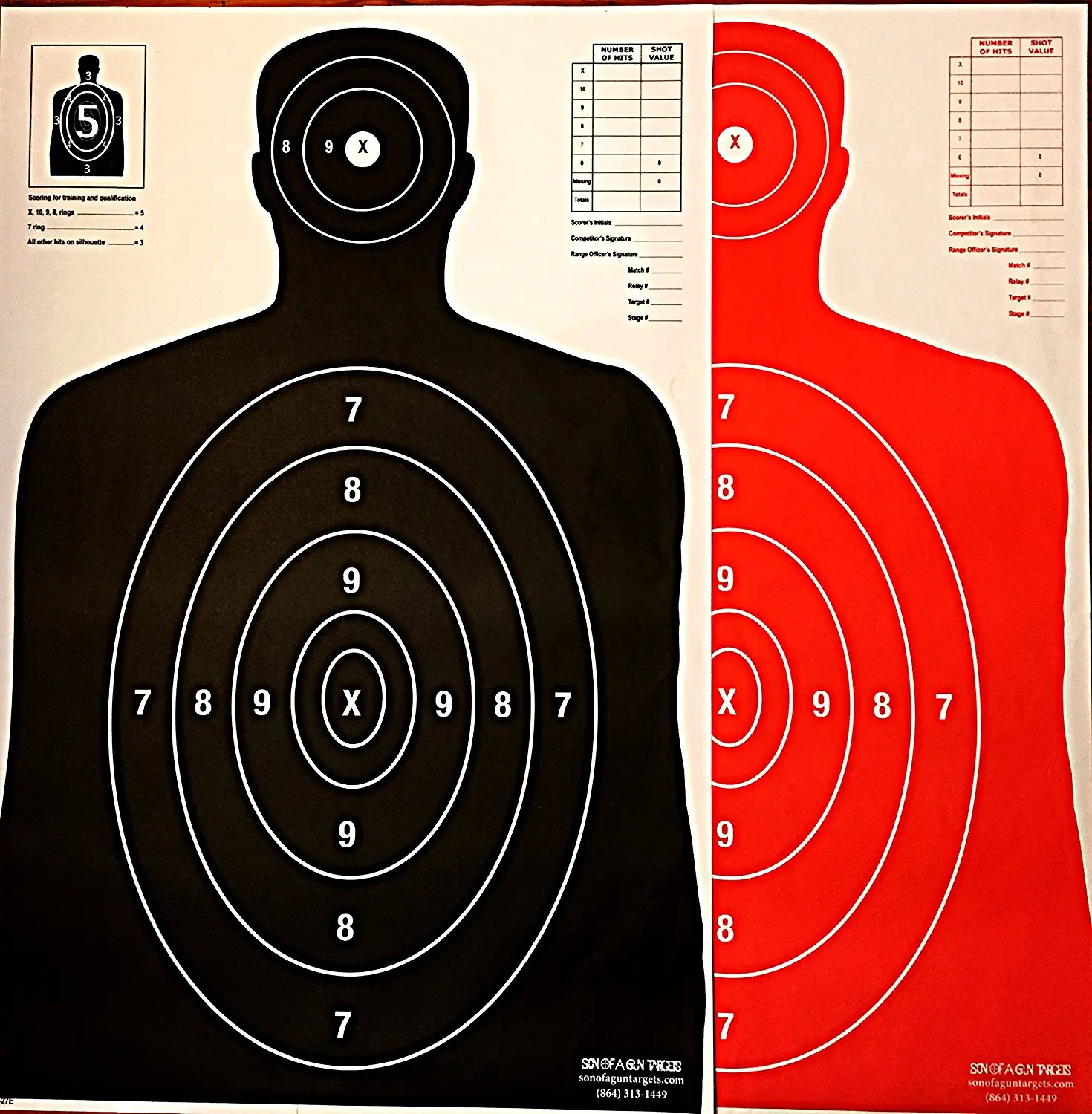 Buy B27 Paper Shooting Targets Silhouette Gun Range Rifle Pistol 23x35 