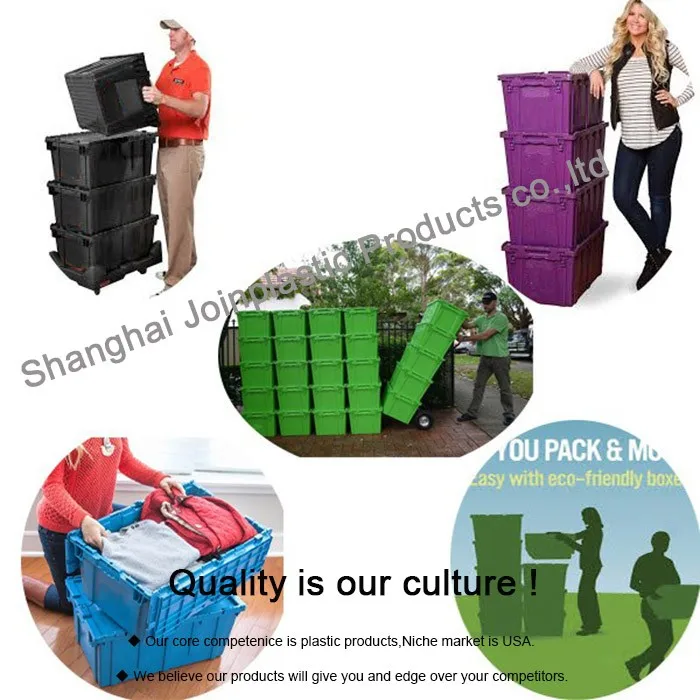 Join 80l Plastic Attached Lid Container With Hinged Lid Plastic Moving