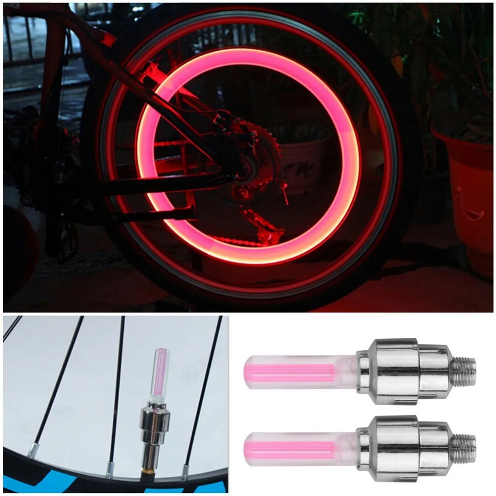 4x LED Lamp Flash Tyre Wheel Valve Cap Light For Car Bike Magnetic Cozy*v*R OB 