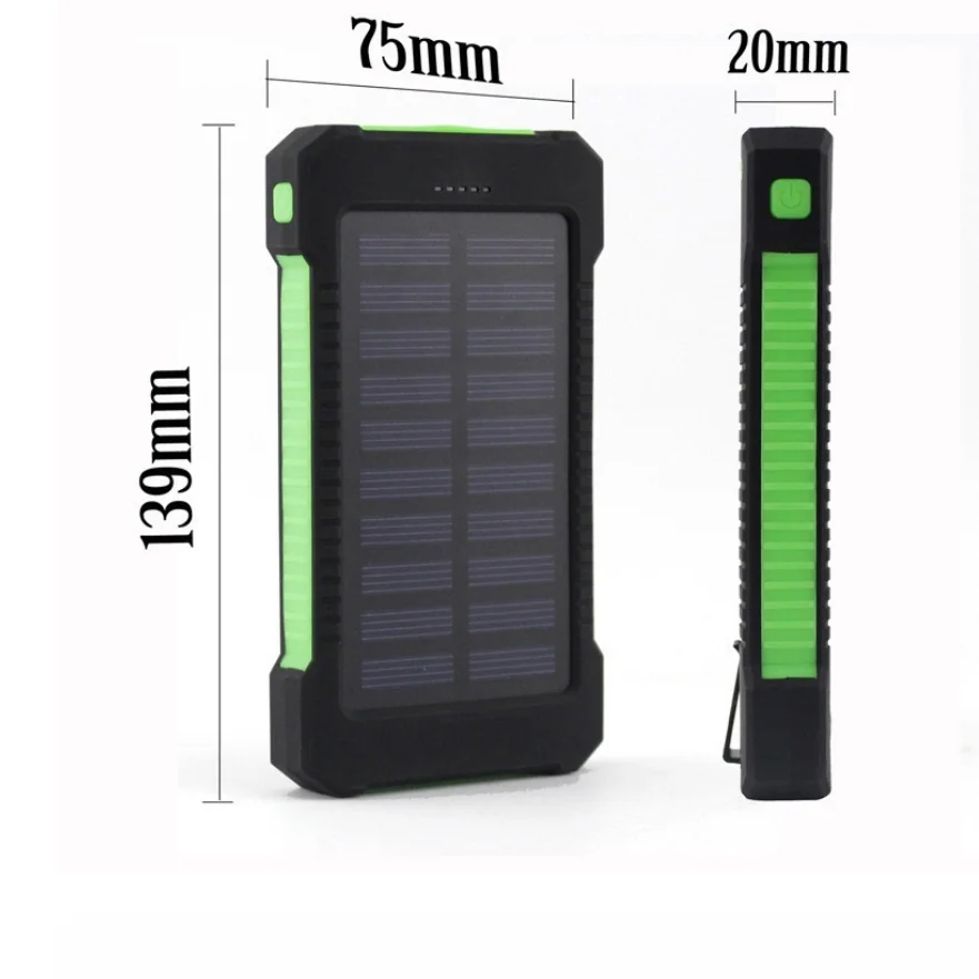 2019 ready to ship 10000mAh Solar Panel Solar Energy Power Bank for Mobile