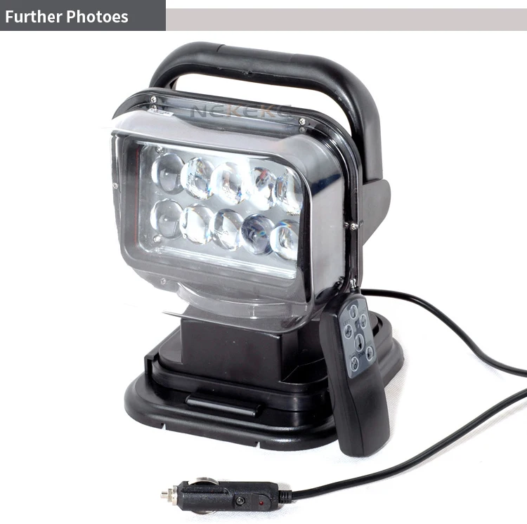 Remote Control Work light Fog Lamps 50W Auto Wireless LED Search Spot Light