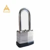 High Safety Steel Laminated Padlock 45 MM with Hardened Long Short Shackle Anti Rust Cut Weather Keyed Alike with Master Key