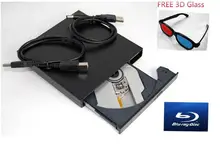 External USB 2.0 Blu-ray BD-R BD-ROM Combo DVD CD RW Burner Writer Drive For Macbook Pro Air With Laptop Desktop PC Cumputer