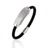 bangle-82 Xuping leather black square bangle design,square diamond bangle,jewelry making supplies