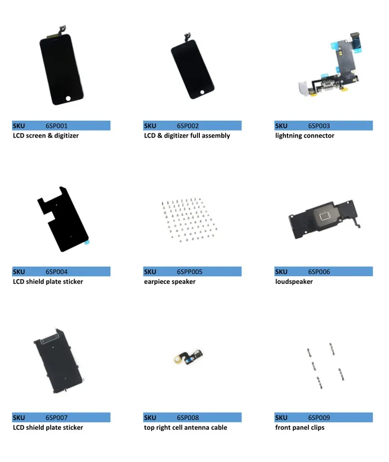 Cold Press Front Glass+frame+oca For Iphone 6 6s Plus Outer Glass With