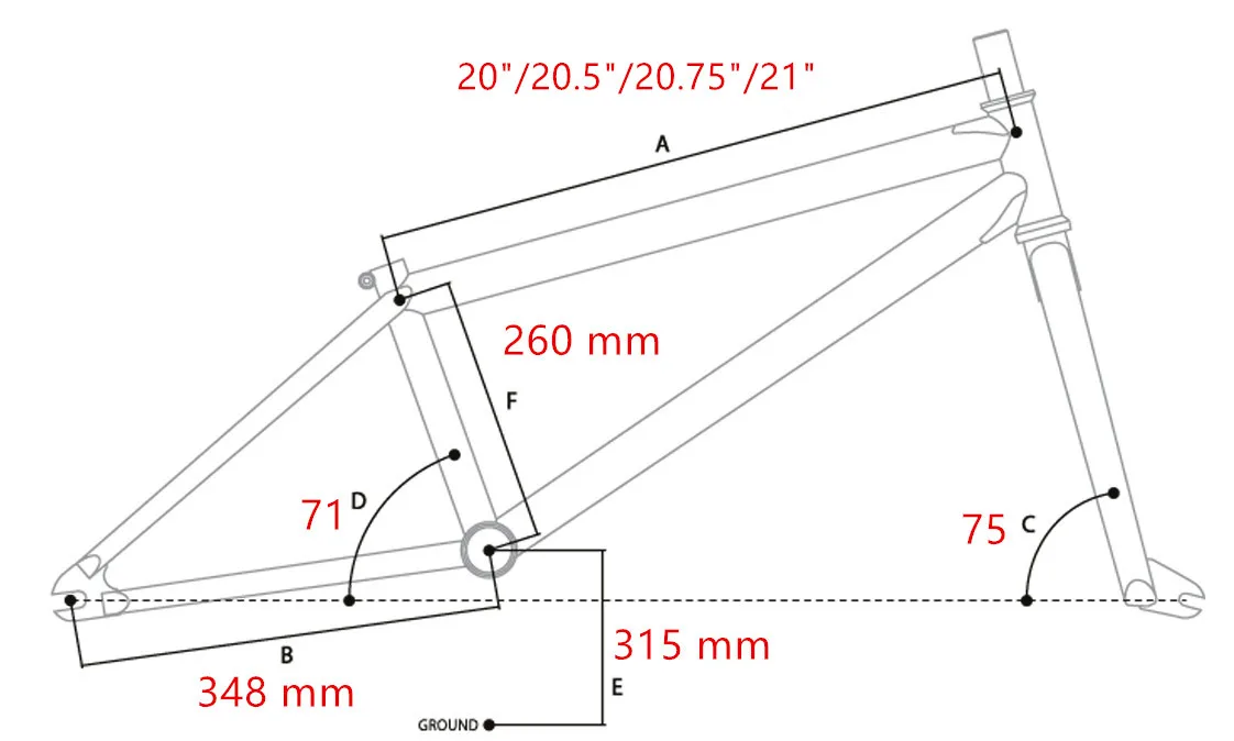 Bmx frame dimensions sale