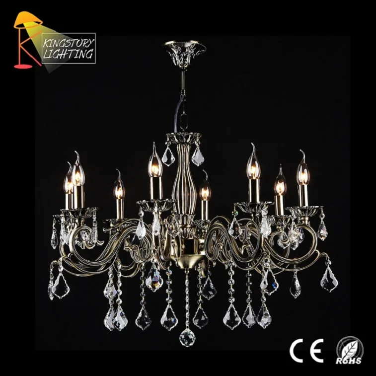 Indoor Lights Ab Crystal Pendants 8 Light Chandelier With Shade