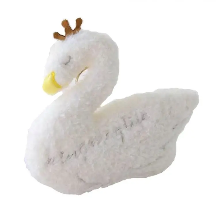 stuffed swan with crown