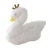Wholesale lovely white crown swan stuffed plush toy custom design plush goose swan toys promotional stuff plush swan keychain