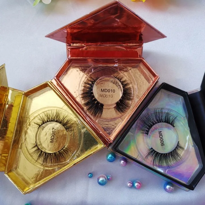 Real Mink Fur Cruelty-Free Mink Eyelashes Private Label Dramatic & Crisscross 3D Mink Eyelash With Package Box