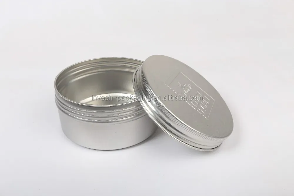 Round Flat Aluminum Can With Clear Lid,Beautiful Aluminum Can Shaving ...