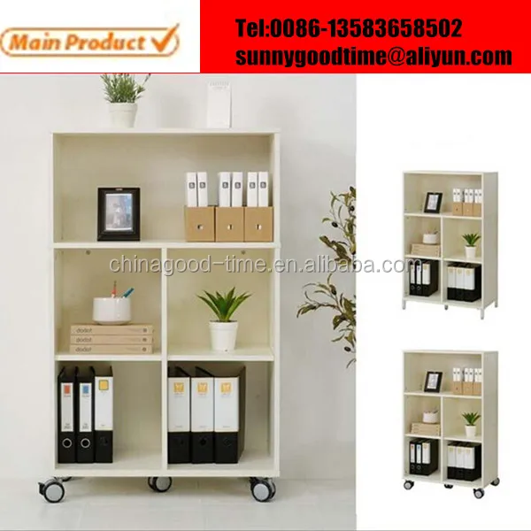 Cheap Wooden Movable Bookcase With Wheels Buy Bookcase With Wheels