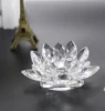 Continental crystal glass Lotus Candlestick table for Buddha Candlestick birthday gift Christmas decorations Lotus Candlestick