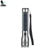 NK ETH 004 Solar Powered Flashlight Aluminum Alloy Handheld Flashlight Rechargeable LED Torchlight for Outdoor Sports