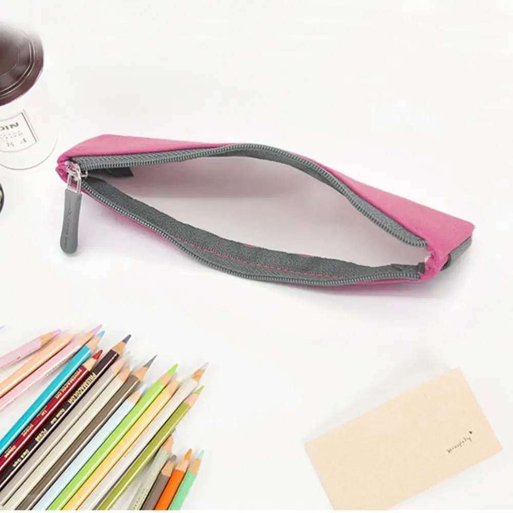 Factory Custom Suede Leather Pencil Case With Elastic Band Buy Suede