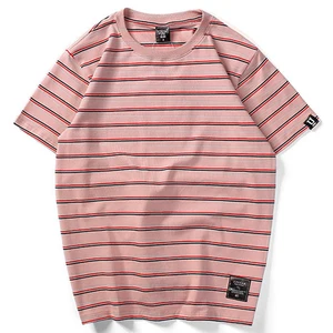 wholesale cotton unisex horizontal summer women men striped t shirt wholesale cotton unisex horizontal summer women men striped t shirt