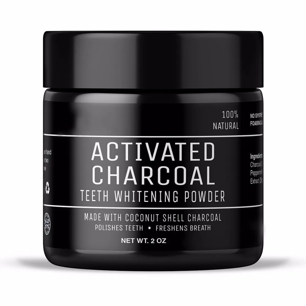 Natural Activated Charcoal Teeth Whitening Coconut Shell Cleaning ...