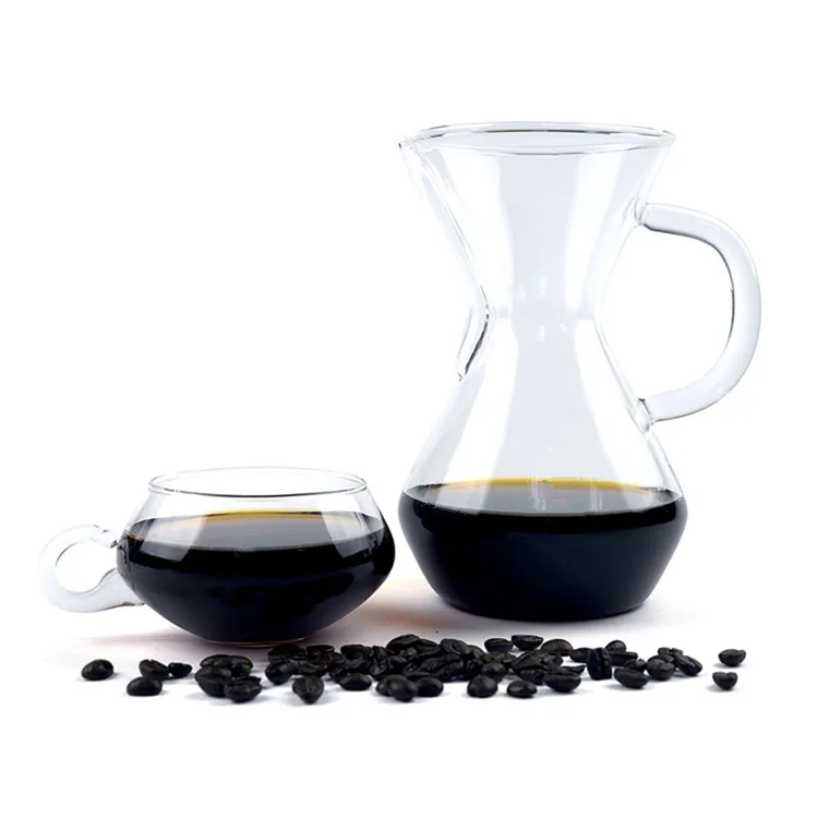 Pour Over Coffee Maker 17oz Brewer BPA Free Borosilicate Glass Carafe Pitcher